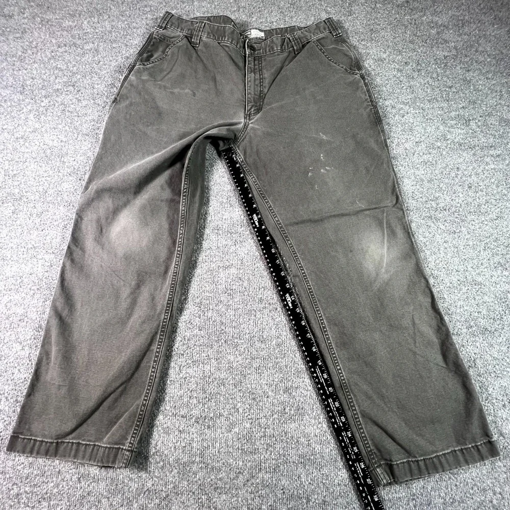Carhartt Carpenter Pants Men's 40x30 Gray Relaxed Fit Straight Outdoor Workwear